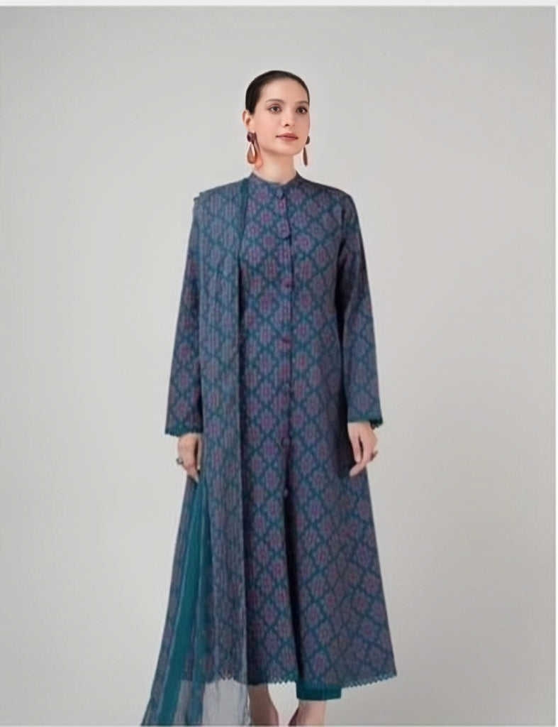 3 PC unstitched  khadar suit